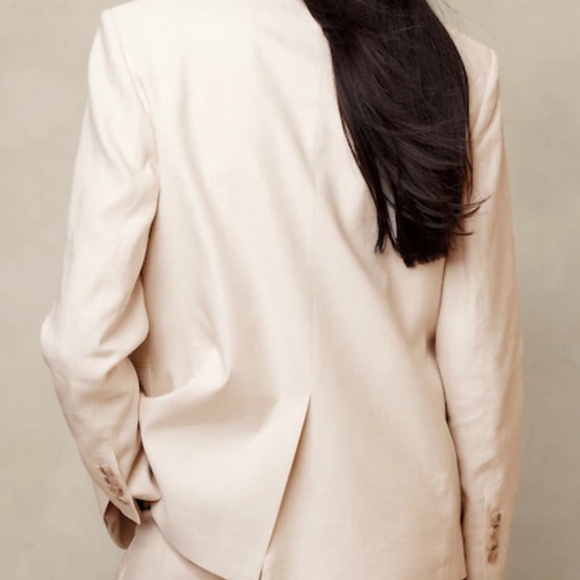 Banana Republic Lena Relaxed Linen-Blend Blazer NWT - Picture 2 of 8